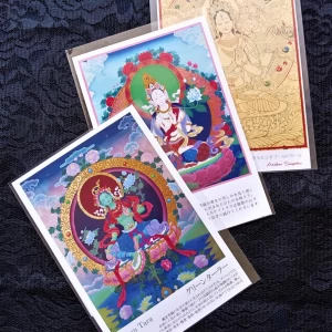 仏画ポストカード【チベットタンカ　ターラ―3枚組】